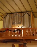 Vue de l'orgue d'Erlach, orgue Metzler inauguré en déc. 2011.  Cliché personnel (11.12.2011)