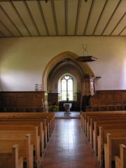 Vue intérieure en direction du choeur gothique. Cliché personnel