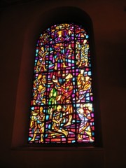 Un vitrail du peintre J.P. Kaiser à La Tour-de-Peilz. Cliché personnel
