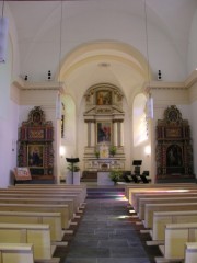 Vue intérieure de l'église de Vollèges. Cliché personnel