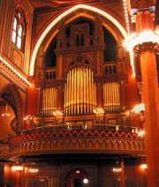 L'orgue de la Synagogue de Cincinnati, restauré (2005) par le facteur américain Noack. Crédit: www.noackorgan.com/index1.html