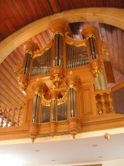 Temple de Couvet, vue de l'orgue Decourcelle. Cliché personnel
