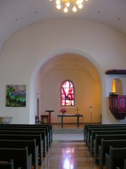 Vur intérieure générale de cette église réformée. Cliché personnel