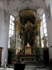 Le maître-autel de la Pfarrkirche de Sursee. Cliché personnel