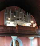 L'orgue de l'église de Grolley, provenant du Conservatoire de Bâle (vers 1950). Cliché personnel (début nov. 2007)