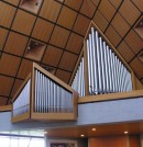 Vue de l'orgue Kuhn (1965) de la Matthäuskirche de Berne-Rossfeld. Cliché personne (déc. 2007)