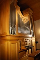 L'orgue Muhleisen du Temple d'Apples (1997). Cliché personnel (fin avril 2010)