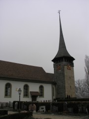 Autre vue de l'église de Bösingen. Cliché personnel (27.12.2007)