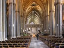 Vue intérieure de la cathédrale de Bristol: du gothique longiligne anglais. Crédit: //en.wikipedia.org/