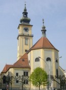 Vue de la Stadtpfarrkirche de Linz. Crédit: //de.wikipedia.org/