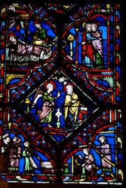 Cathédrale de Beauvais. Vitrail du 13ème s. Crédit: romanes.com/Beauvais/