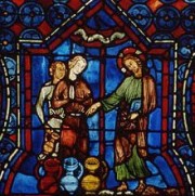Chartres. Autre vitrail du 13ème s. Crédit: Documentaire Alpha, Chartres, 1972
