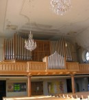 Vue de l'orgue Metzler (1950) de la Stadtkirche de Thoune. Cliché personnel (fév. 2008)