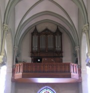 Cressier. Eglise catholique, perspective sur l'orgue Dumas. Cliché personnel