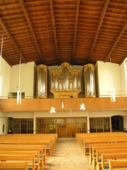 Vue de la nef et de l'orgue Graf. Cliché personnel