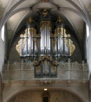 Orgue Bossart (1765) restauré en 1972, St. Oswald, Zoug. Cliché personnel (avril 2008)