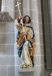 Statue de St-Michel, entrée gauche du choeur (vers 1457). Cliché personnel