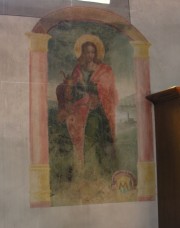 Détail d'une peinture murale ancienne dans le bas-côté droit. Cliché personnel
