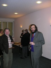 Le compositeur et organiste M. Giacone, à droite sur la photo. Cliché personnel (25.04.2008)