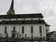 Vue de la Pfarrkirche de Stans. Cliché personnel (mai 2008)