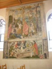Grande peinture murale, chapelle haute (vers 1570). Cliché personnel