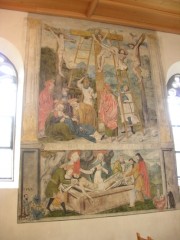 Autre vue de la peinture murale gothique tardive (chapelle haute). Cliché personnel