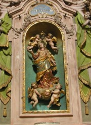 Déatil de la statue du couronnement de la Vierge. Cliché personnel