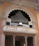 Orgue de l'église paroissiale de Mendrisio (Orgue P. Bernasconi, 1876). Cliché personnel (fin mai 2008)