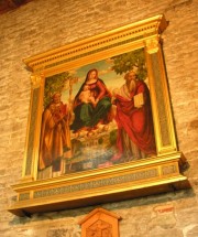 Vue de la toile de 1520: Vierge à l'Enfant par Domenicus di Lugano. Cliché personnel