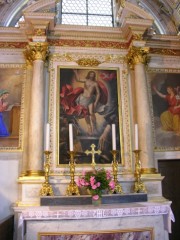 Vue d'un des tableaux de la nef. Cliché personnel