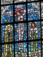 Détail de l'admirable vitrail de la Crucifixion. Cliché personnel