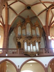 Grande vue de l'orgue Silbermann/Kuhn. Cliché personnel
