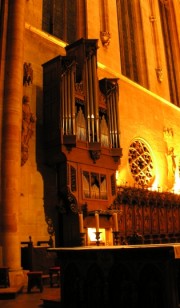 Vue de l'orgue de choeur (le soir, au concert). Cliché personnel