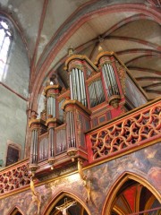 Autre vue de l'orgue Silbermann, en contre-plongée. Cliché personnel