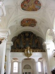 Une belle perspective sur le Grand Orgue de la Klosterkirche de Rheinau. Cliché personnel