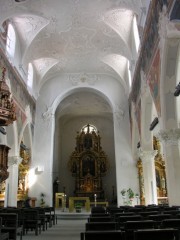 Vue de la nef baroque de la Trinité de Constance. Cliché personnel