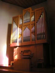 Vue de l'orgue Mathis (1974). Cliché personnel