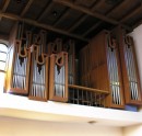 Vue de l'orgue Mathis (1968) de l'église St. Anton de Pratteln. Cliché personnel (oct. 2008)