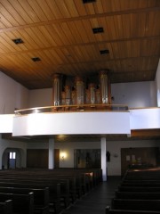 Vue de la nef en direction de l'orgue Metzler. Cliché personnel
