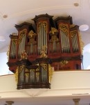 Vue de l'orgue Speisegger/Mooser de Vuisternens-en-Ogoz. Cliché personnel (fin octobre 2008)