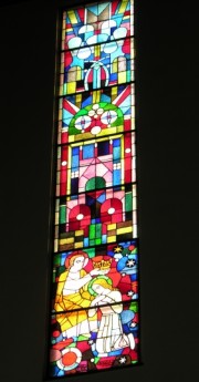 Un vitrail de A. Schweri (dans la partie haute de la nef). Cliché personnel
