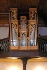 L'orgue Kuhn d'Auvernier vu de face. Cliché personnel