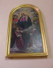 Peinture du 17ème s. dans le choeur de l'église catholique de Colombier. Cliché personnel