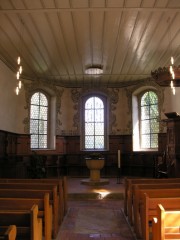 Intérieur de l'église de Gampelen. Cliché personnel
