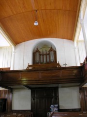 Vue en direction de l'orgue Goll, depuis la nef. Cliché personnel