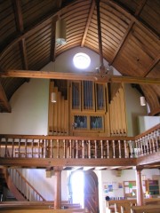 Vue intérieure en direction de l'entrée et de l'orgue Bosch. Cliché personnel
