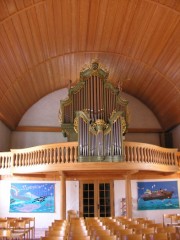L'orgue Wälti de Mühleberg vu depuis le choeur. Cliché personnel