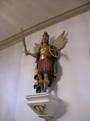 Statue du 18ème s. aux Bois. Cliché personnel