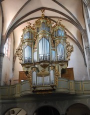 Vue de l'orgue de Ribeauvillé. Cliché personnel (en août 2009)