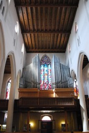 Vue de la nef en direction de l'orgue W. Dold (1956). Cliché personnel